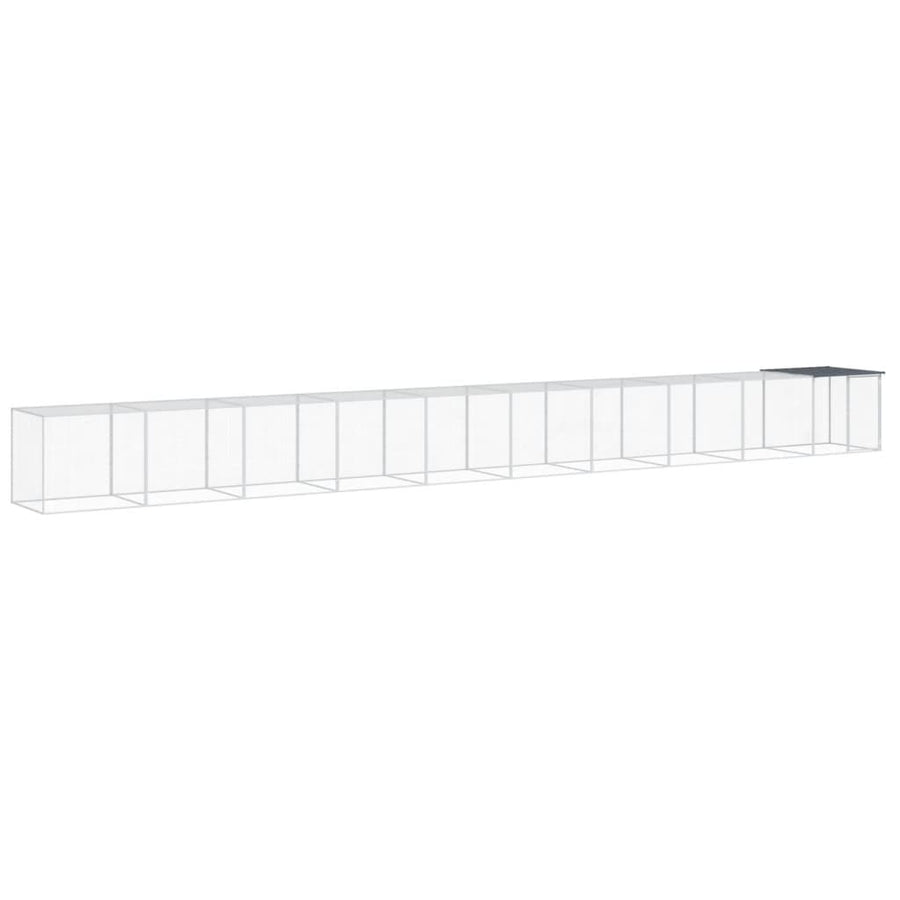 Kippenhok Met Dak Gegalvaniseerd Staal 1003 x 98 x 90 cm Antraciet