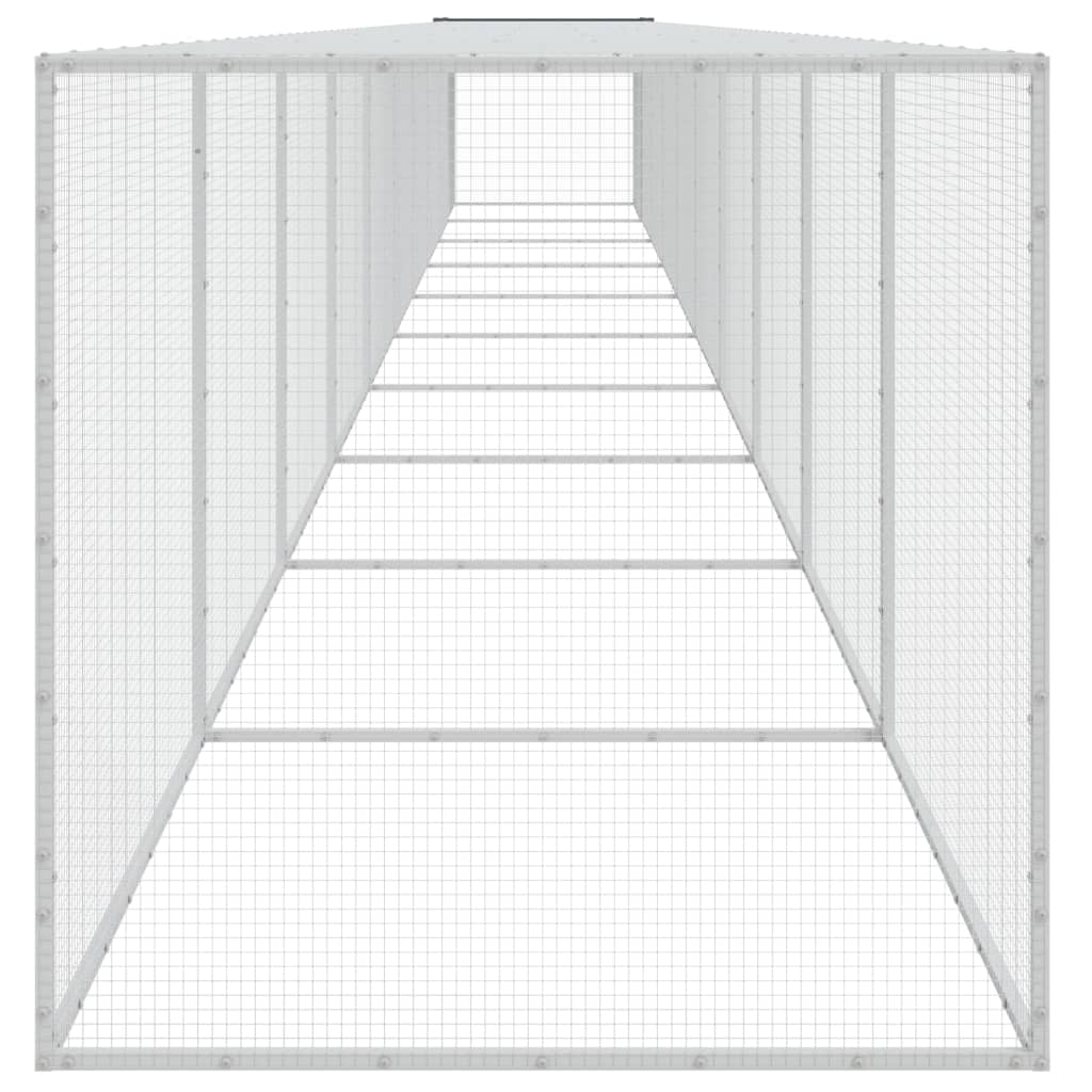 Kippenhok Met Dak Gegalvaniseerd Staal 1003 x 98 x 90 cm Antraciet