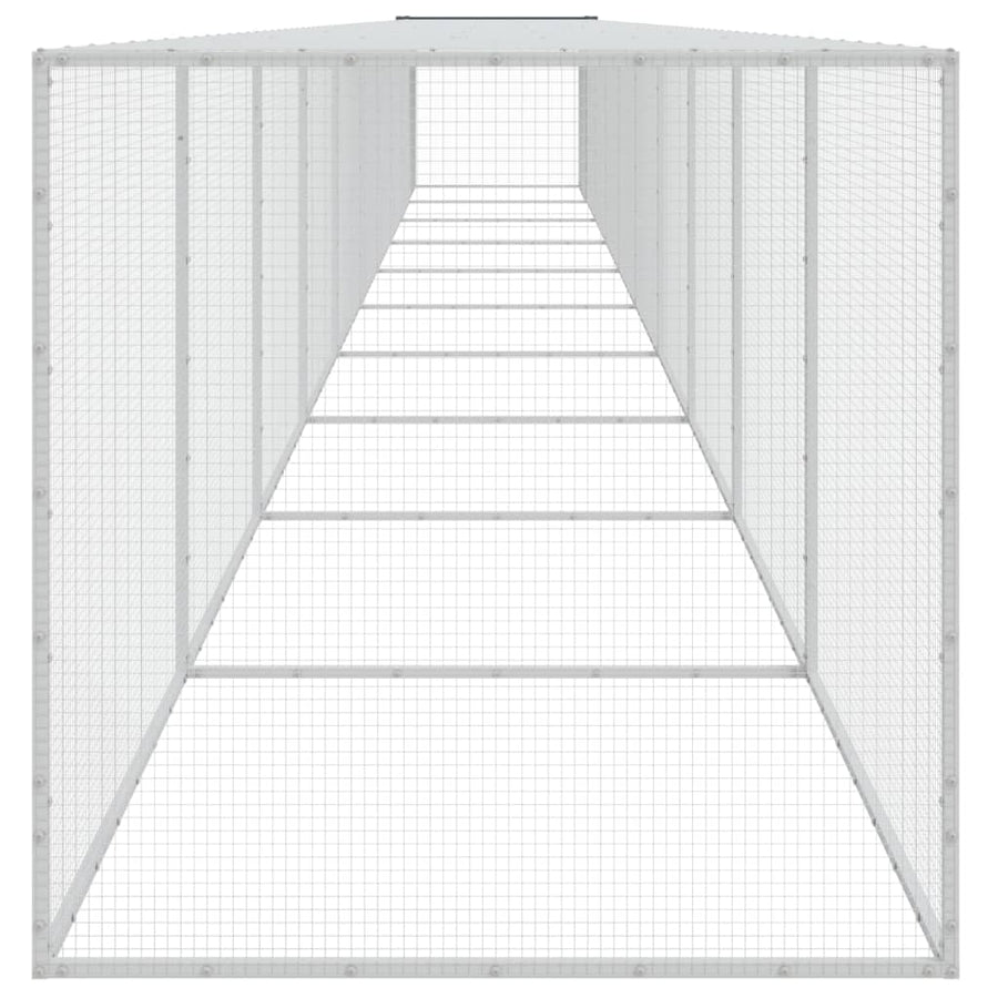 Kippenhok Met Dak Gegalvaniseerd Staal 1003 x 98 x 90 cm Antraciet