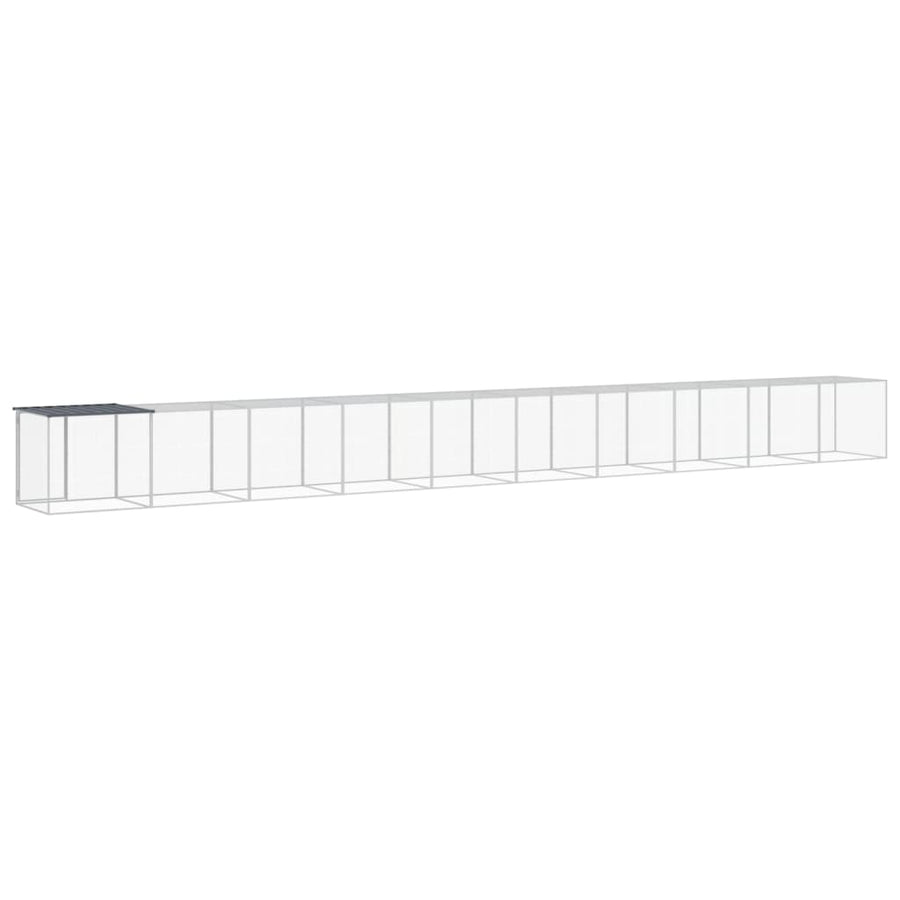 Kippenhok Met Dak Gegalvaniseerd Staal 1003 x 98 x 90 cm Antraciet