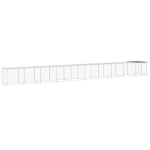 Kippenhok met dak 1003x98x90 cm gegalvaniseerd staal lichtgrijs 1003 x 98 x 90 cm Lichtgrijs