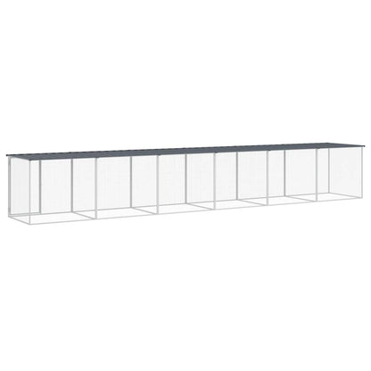 Kippenhok Met Dak Gegalvaniseerd Staal 603 x 98 x 90 cm Antraciet