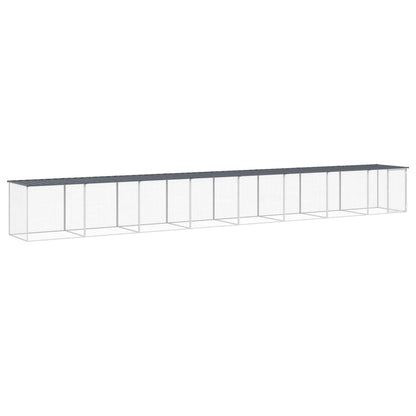 Kippenhok Met Dak Gegalvaniseerd Staal 803 x 98 x 90 cm Antraciet