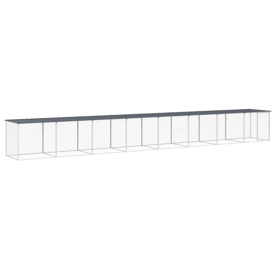 Kippenhok Met Dak Gegalvaniseerd Staal 803 x 98 x 90 cm Antraciet