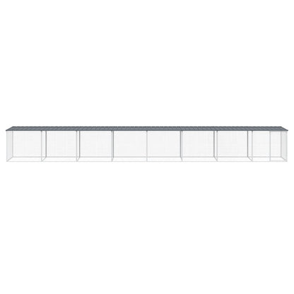 Kippenhok Met Dak Gegalvaniseerd Staal 803 x 98 x 90 cm Antraciet