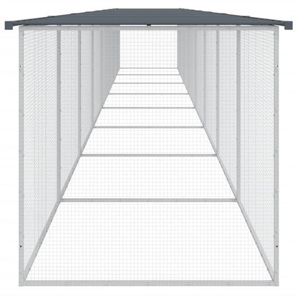 Kippenhok Met Dak Gegalvaniseerd Staal 803 x 98 x 90 cm Antraciet