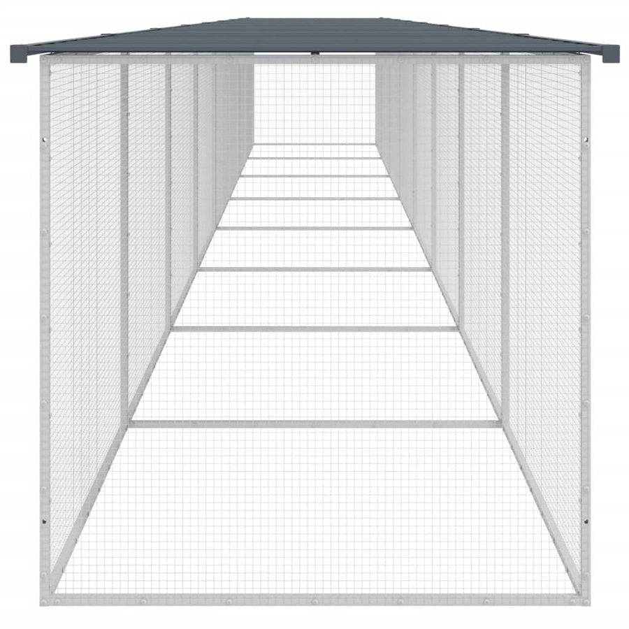 Kippenhok Met Dak Gegalvaniseerd Staal 803 x 98 x 90 cm Antraciet