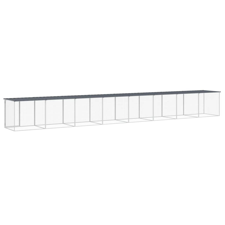 Kippenhok Met Dak Gegalvaniseerd Staal 803 x 98 x 90 cm Antraciet