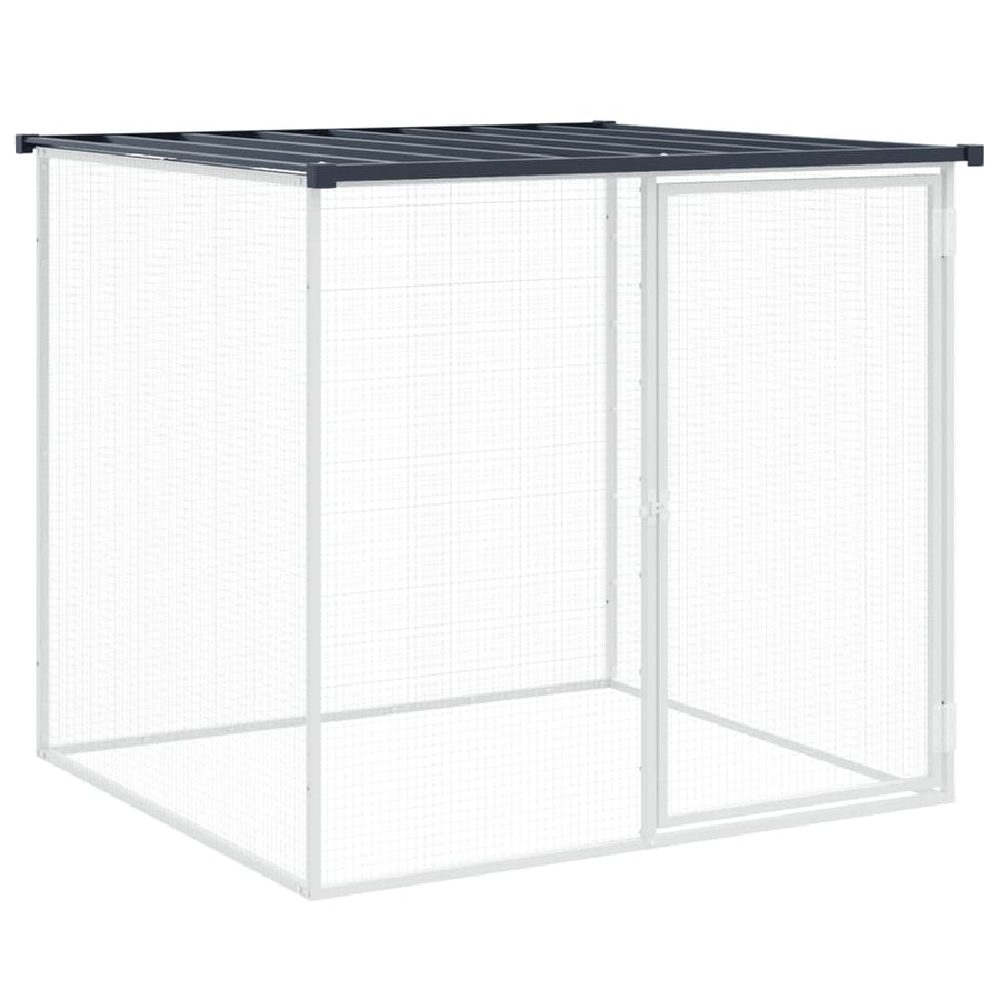 Kippenhok Met Dak Gegalvaniseerd Staal 803 x 98 x 90 cm Antraciet