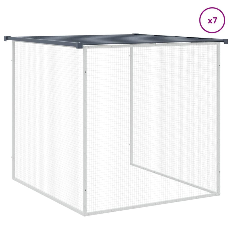 Kippenhok Met Dak Gegalvaniseerd Staal 803 x 98 x 90 cm Antraciet