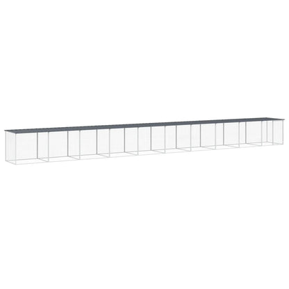 Kippenhok Met Dak Gegalvaniseerd Staal 1003 x 98 x 90 cm Antraciet