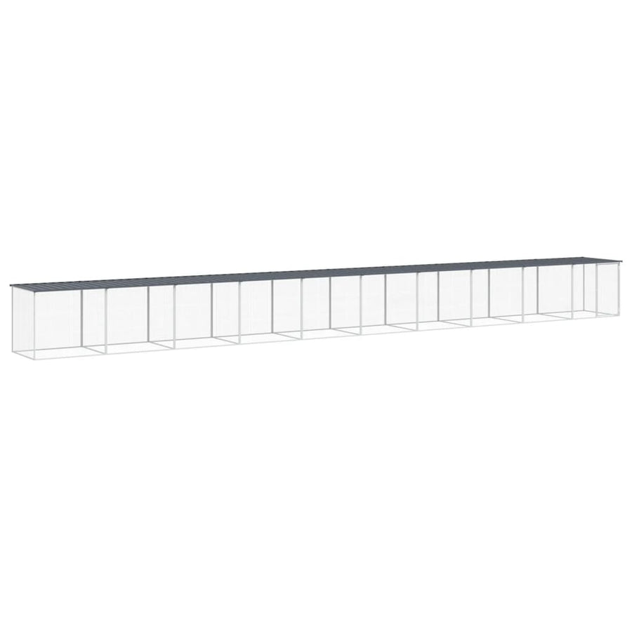 Kippenhok Met Dak Gegalvaniseerd Staal 1003 x 98 x 90 cm Antraciet