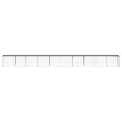 Kippenhok Met Dak Gegalvaniseerd Staal 1003 x 98 x 90 cm Antraciet