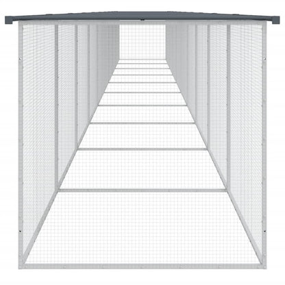 Kippenhok Met Dak Gegalvaniseerd Staal 1003 x 98 x 90 cm Antraciet