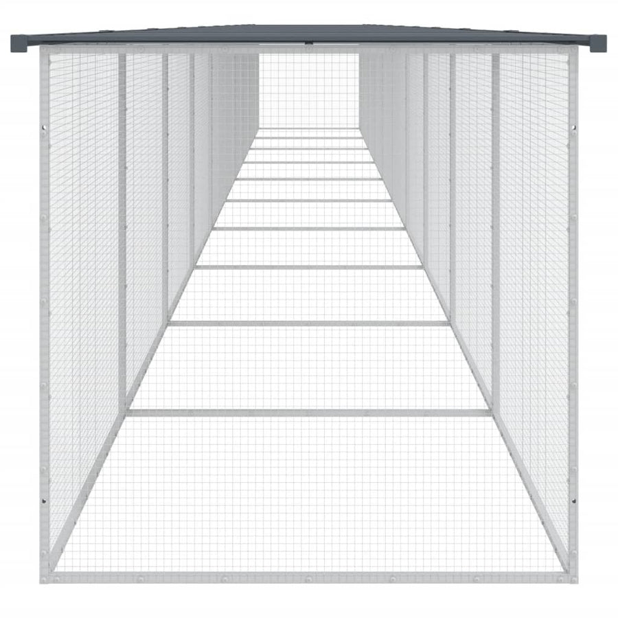 Kippenhok Met Dak Gegalvaniseerd Staal 1003 x 98 x 90 cm Antraciet