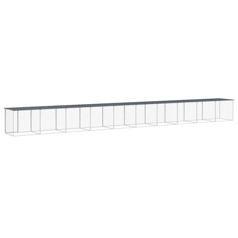 Kippenhok Met Dak Gegalvaniseerd Staal 1003 x 98 x 90 cm Antraciet