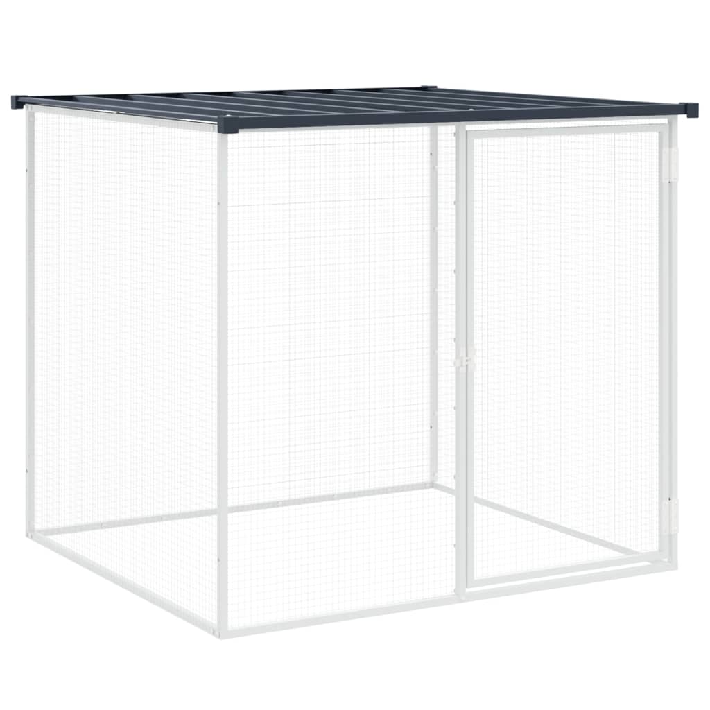 Kippenhok Met Dak Gegalvaniseerd Staal 1003 x 98 x 90 cm Antraciet