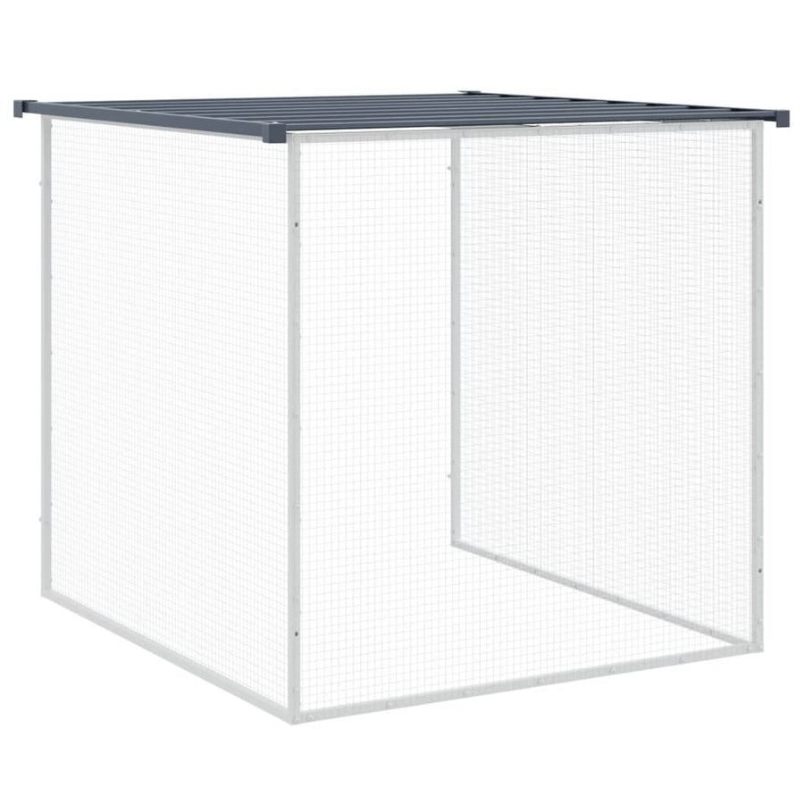 Kippenhok Met Dak Gegalvaniseerd Staal 1003 x 98 x 90 cm Antraciet