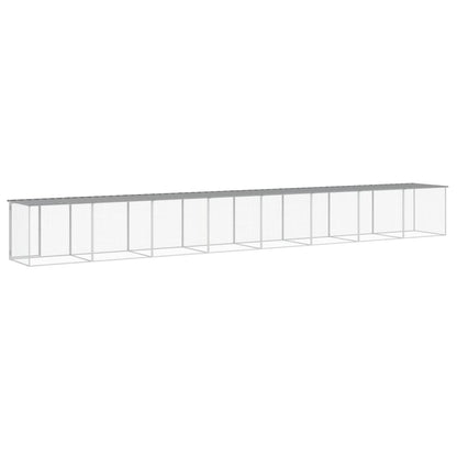 Kippenhok Met Dak Gegalvaniseerd Staal 803 x 98 x 90 cm Lichtgrijs