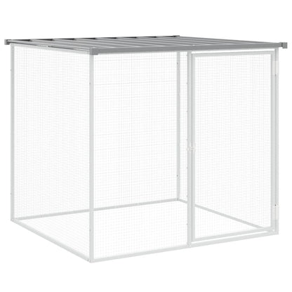 Kippenhok Met Dak Gegalvaniseerd Staal 803 x 98 x 90 cm Lichtgrijs