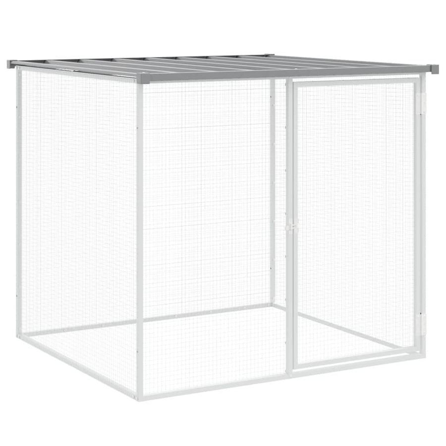 Kippenhok Met Dak Gegalvaniseerd Staal 803 x 98 x 90 cm Lichtgrijs