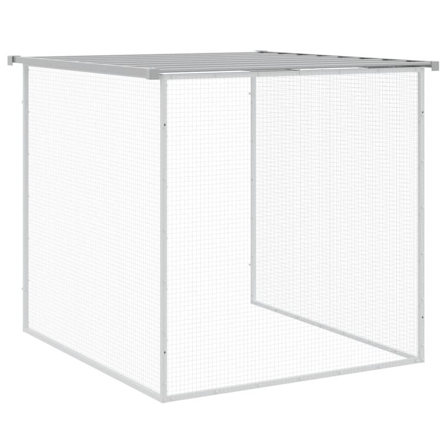Kippenhok Met Dak Gegalvaniseerd Staal 803 x 98 x 90 cm Lichtgrijs