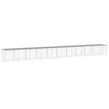 Kippenhok met dak 1003x98x90 cm gegalvaniseerd staal lichtgrijs 1003 x 98 x 90 cm Lichtgrijs