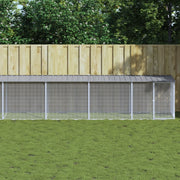 Kippenhok 1003x98x90 cm gegalvaniseerd staal lichtgrijs