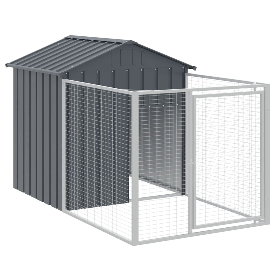 Hondenhok Met Dak Gegalvaniseerd Staal 117 x 813 x 123 cm