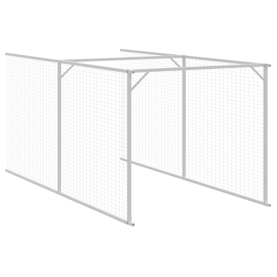 Hondenhok Met Dak Gegalvaniseerd Staal 117 x 813 x 123 cm