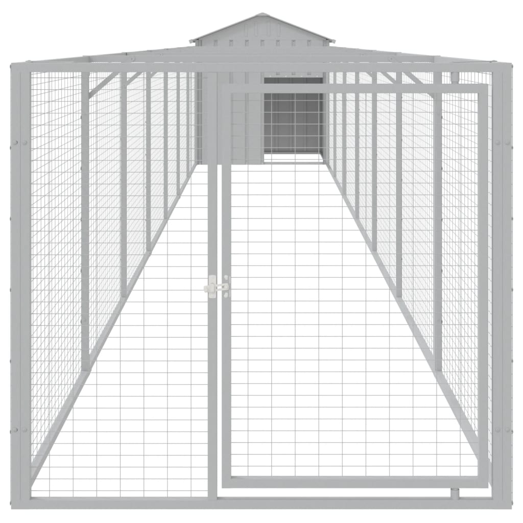 Hondenhok Met Dak Staal 117 x 813 x 123 cm