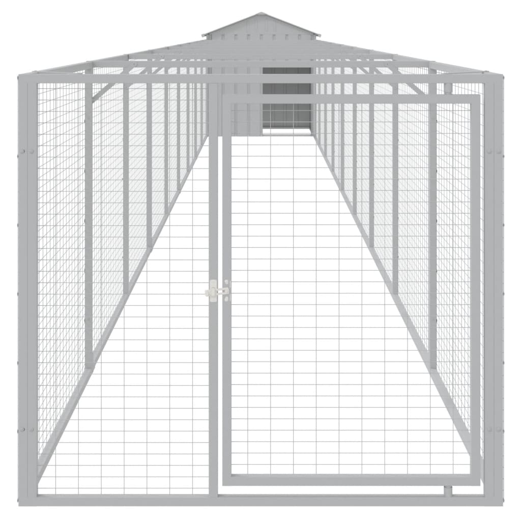 Hondenhok Met Dak Staal 117 x 1017 x 123 cm