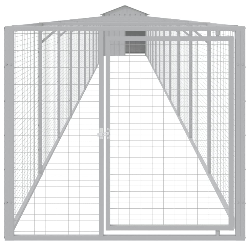 Hondenhok Met Dak Staal 117 x 1221 x 123 cm