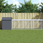 Kippenhok met ren 117x609x123 cm staal antraciet