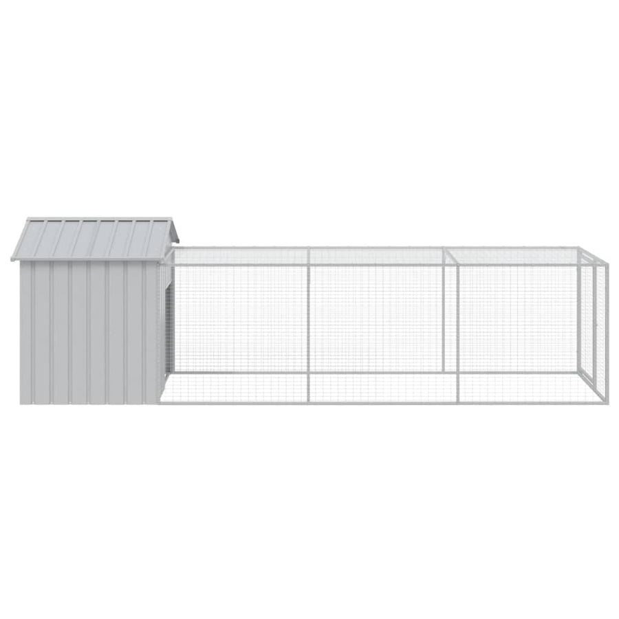 Kippenhok Met Ren Staal 117 x 405 x 123 cm