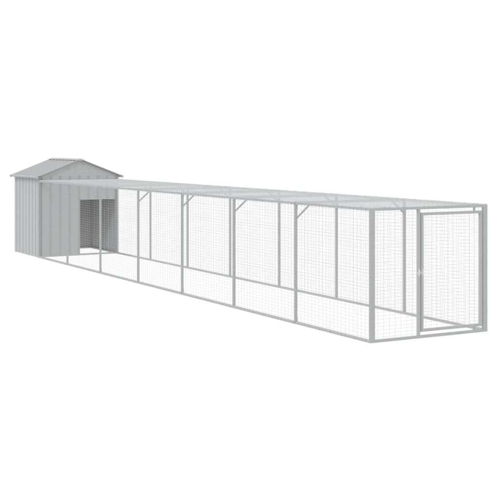 Kippenhok Met Ren Staal 117 x 813 x 123 cm