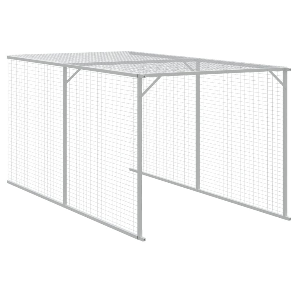 Kippenhok Met Ren Staal 117 x 813 x 123 cm