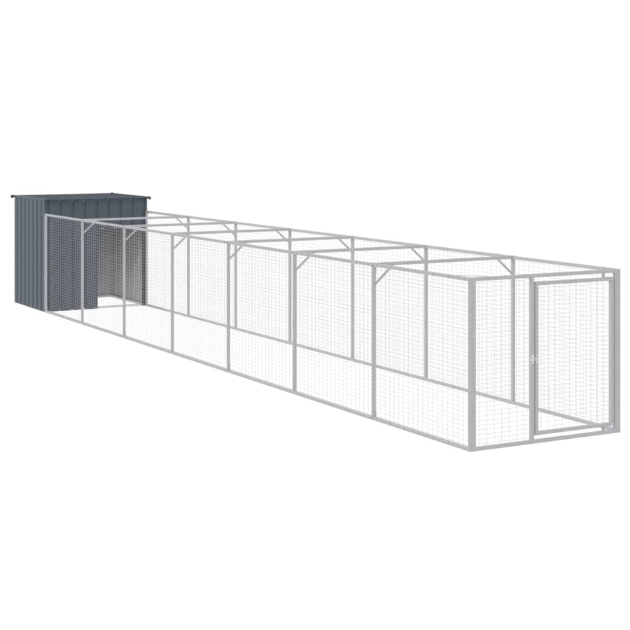 Hondenhok Met Ren Gegalvaniseerd Staal 110 x 813 x 110 cm