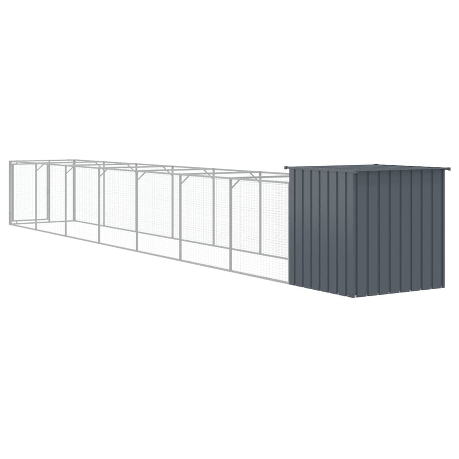 Hondenhok Met Ren Gegalvaniseerd Staal 110 x 813 x 110 cm