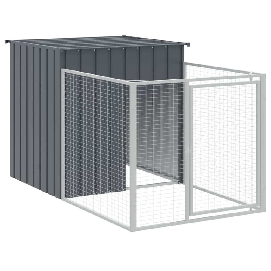 Hondenhok Met Ren Gegalvaniseerd Staal 110 x 813 x 110 cm