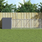 Dog Kennel with Run Galvanized Steel 110 x 813 x 110 cm