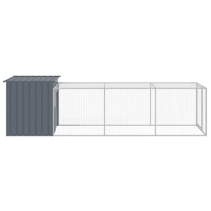 Kippenhok Met Ren Gegalvaniseerd Staal 110 x 405 x 110 cm