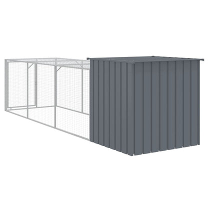 Kippenhok Met Ren Gegalvaniseerd Staal 110 x 405 x 110 cm