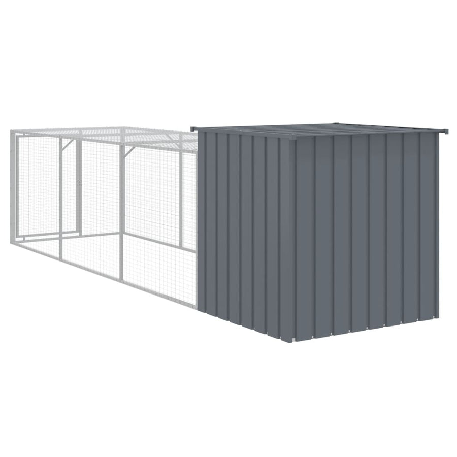 Kippenhok Met Ren Gegalvaniseerd Staal 110 x 405 x 110 cm