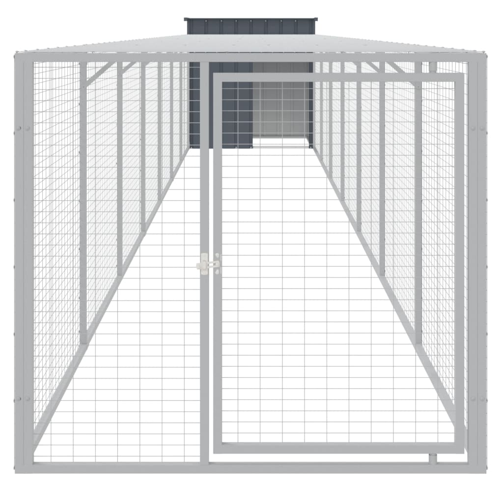 Kippenhok Met Ren Gegalvaniseerd Staal 110 x 813 x 110 cm