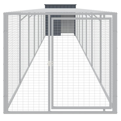 Kippenhok Met Ren Gegalvaniseerd Staal 110 x 813 x 110 cm