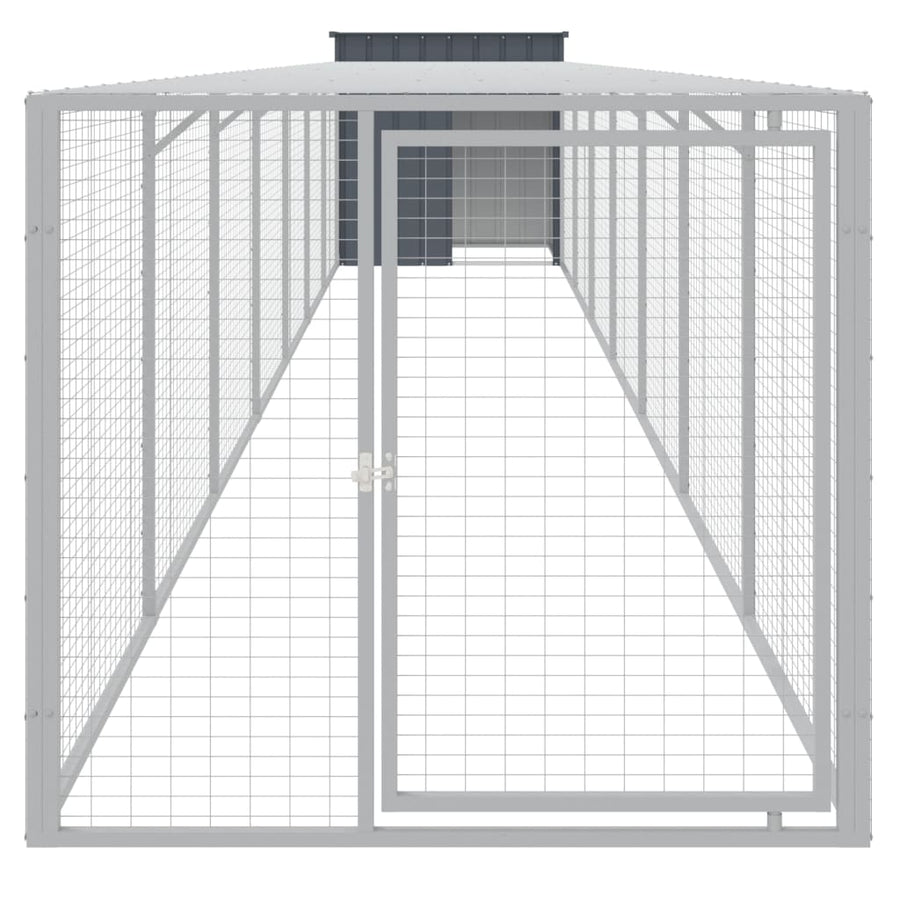 Kippenhok Met Ren Gegalvaniseerd Staal 110 x 813 x 110 cm
