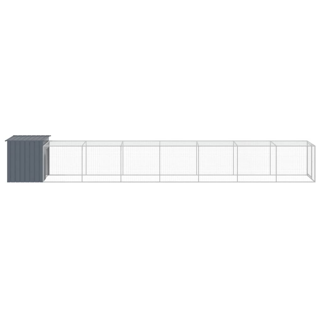 Kippenhok Met Ren Gegalvaniseerd Staal 110 x 813 x 110 cm