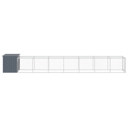 Kippenhok Met Ren Gegalvaniseerd Staal 110 x 813 x 110 cm