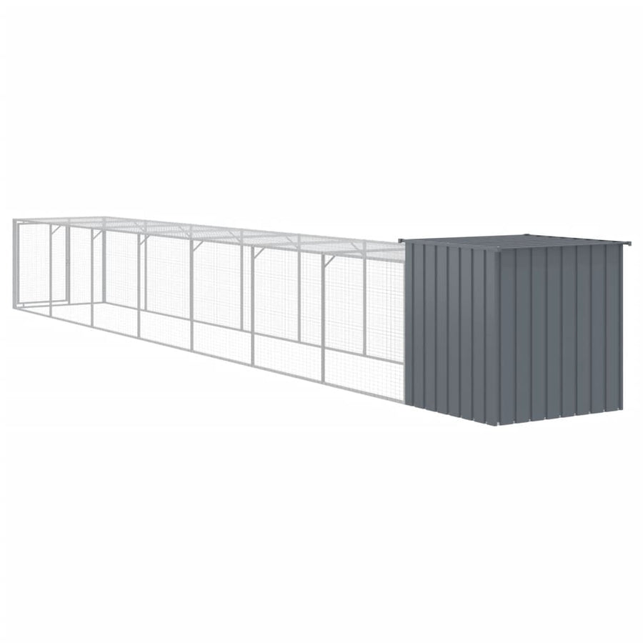 Kippenhok Met Ren Gegalvaniseerd Staal 110 x 813 x 110 cm